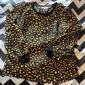 POPSUGAR Womens Black and Gold Blouse Size Medium